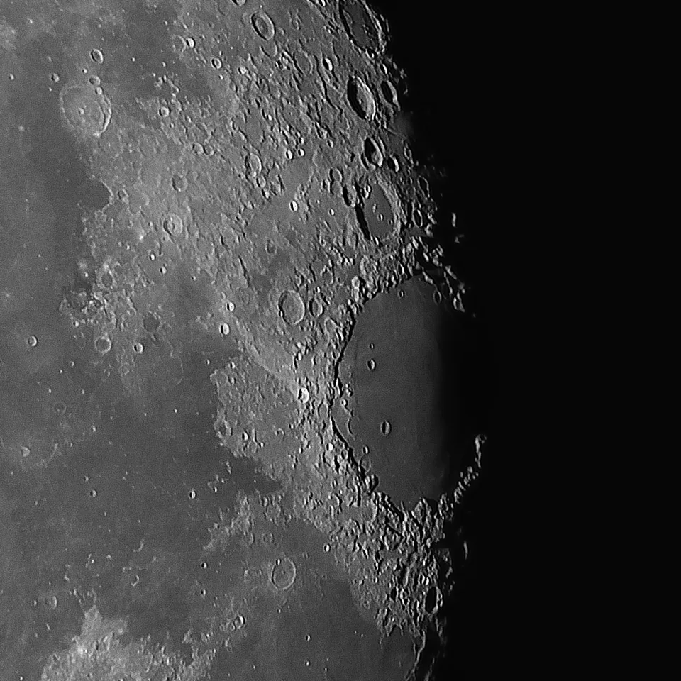 Mare Crisium (Sea of Storms): astrophotograph by Pete Lawrence
