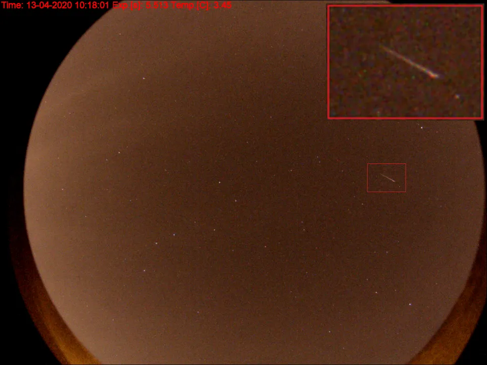 Meteor - 2020-04-13: astrophotograph by Pete Lawrence
