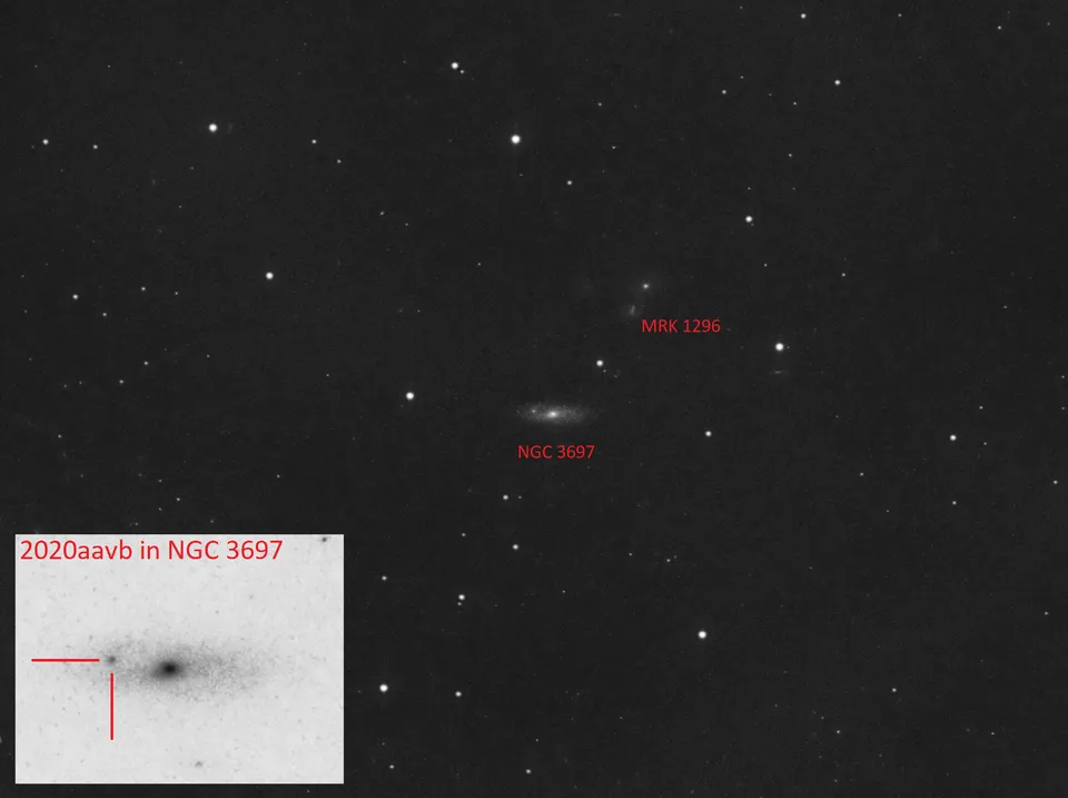 SN2020aavb: astrophotograph by Pete Lawrence