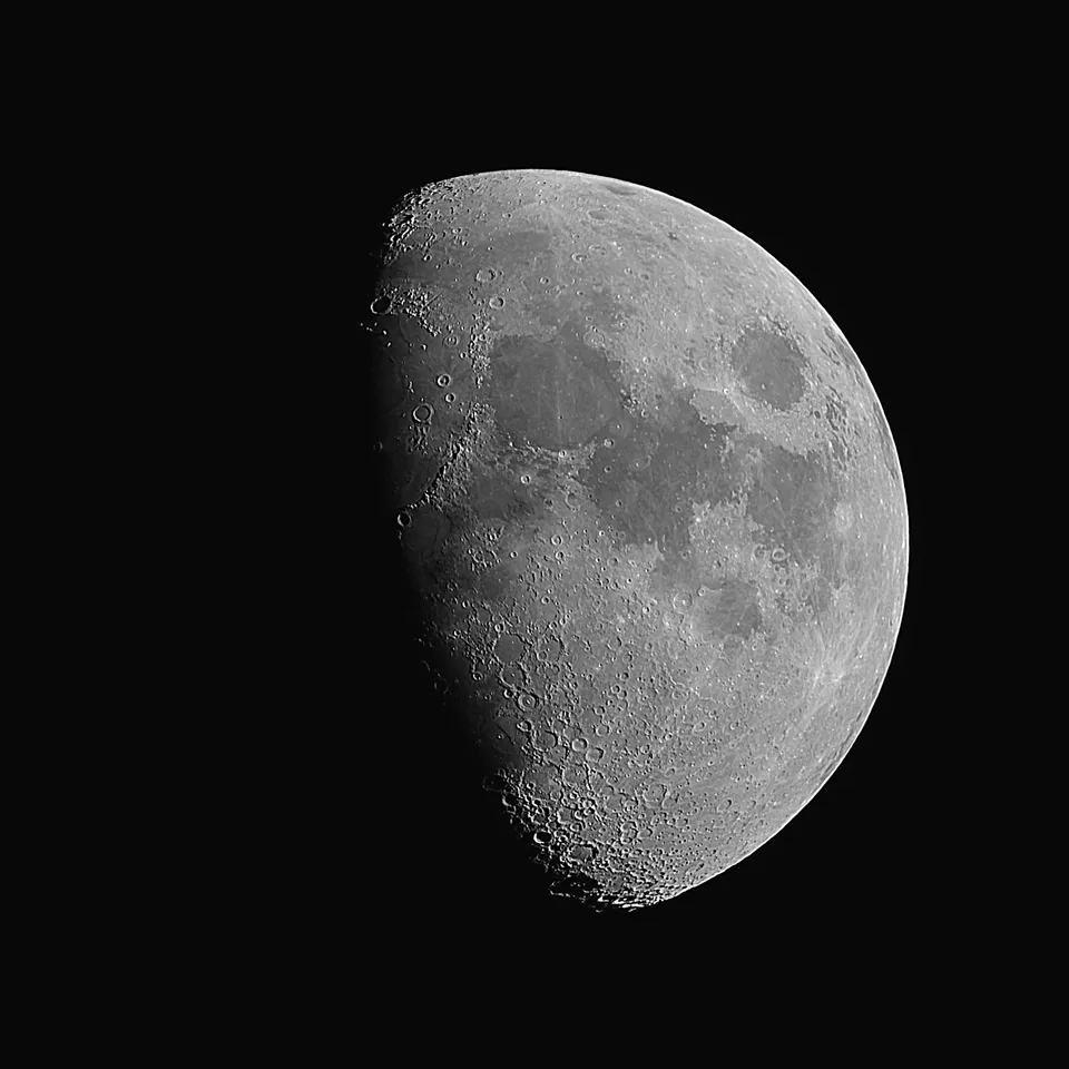 The Moon (66% Illumination): astrophotograph by Pete Lawrence