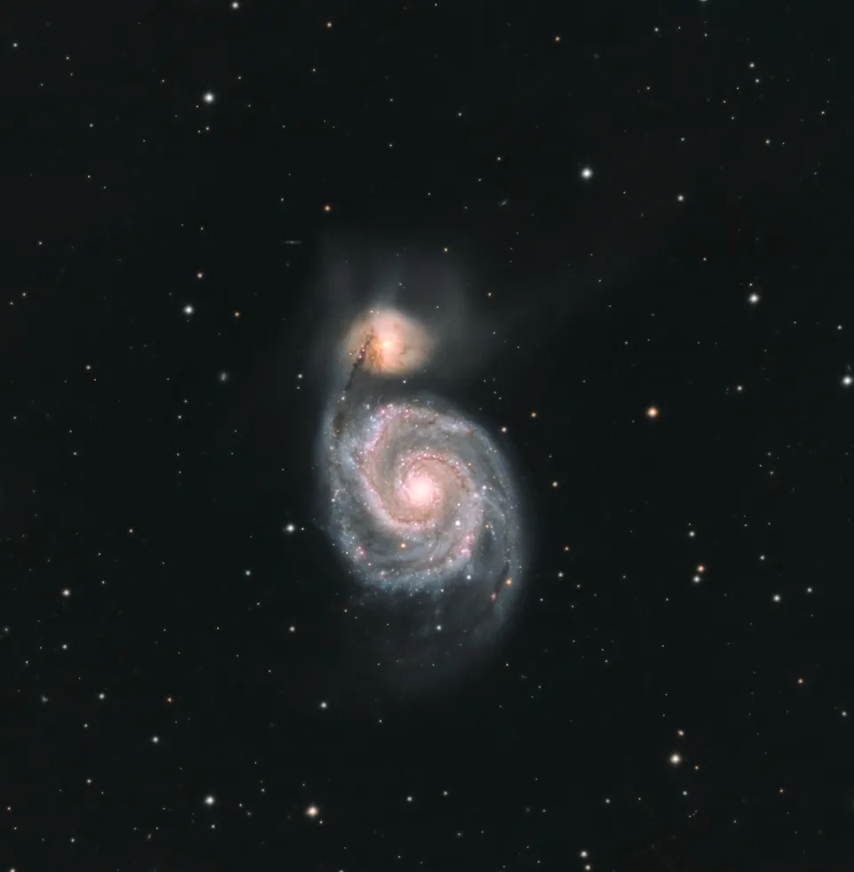 The Whirlpool Galaxy: astrophotograph by Pete Lawrence